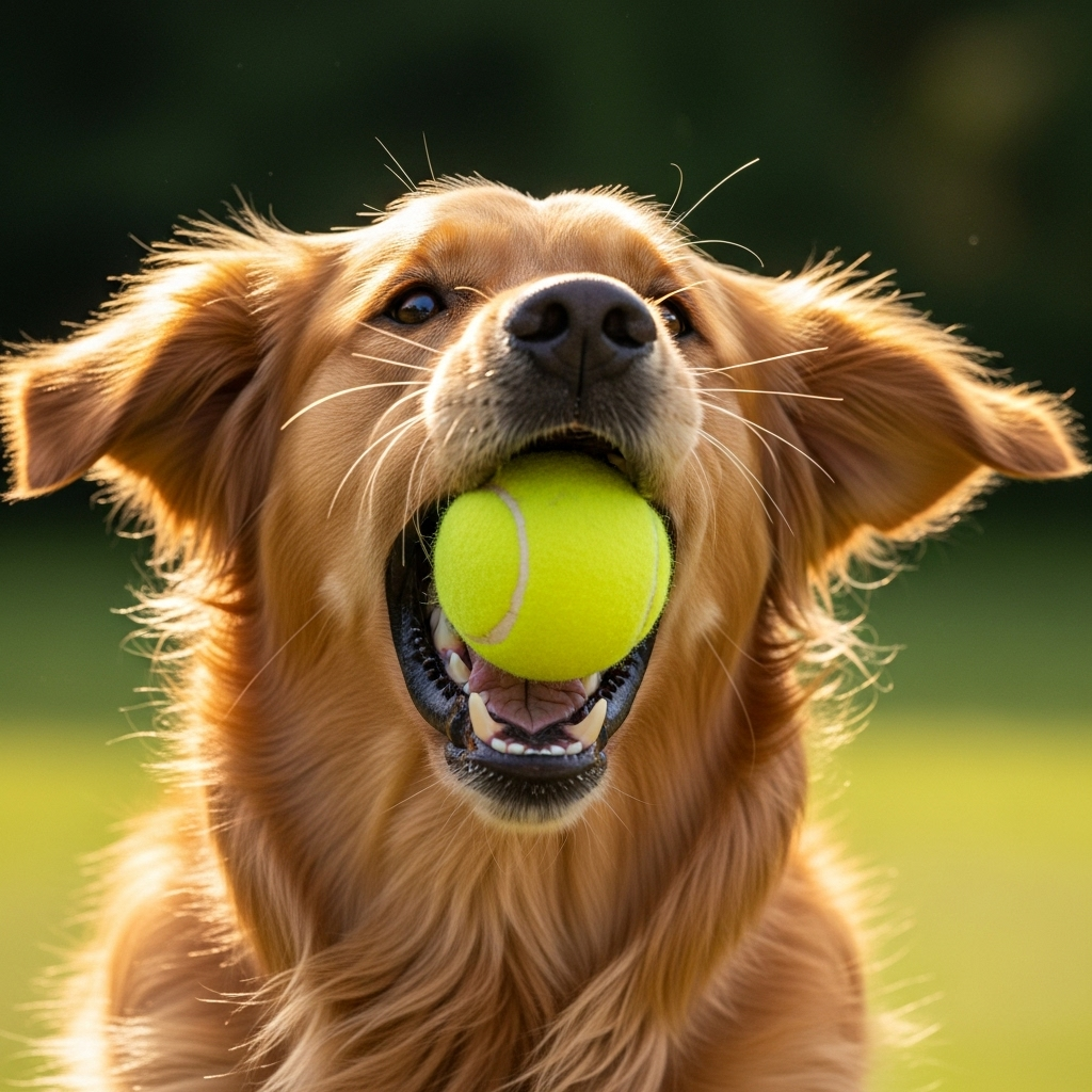 Max catching a tennis ball